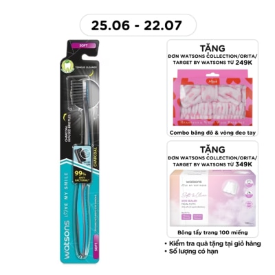 WATSONS - Bàn Chải Đánh Răng Watsons Than Hoạt Tính 1 Cái