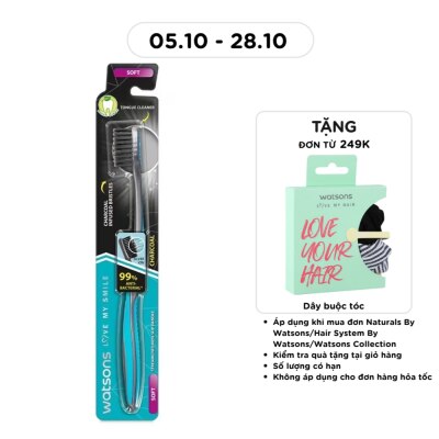 WATSONS Watsons Charcoal Toothbrush (Soft) 1Pcs image