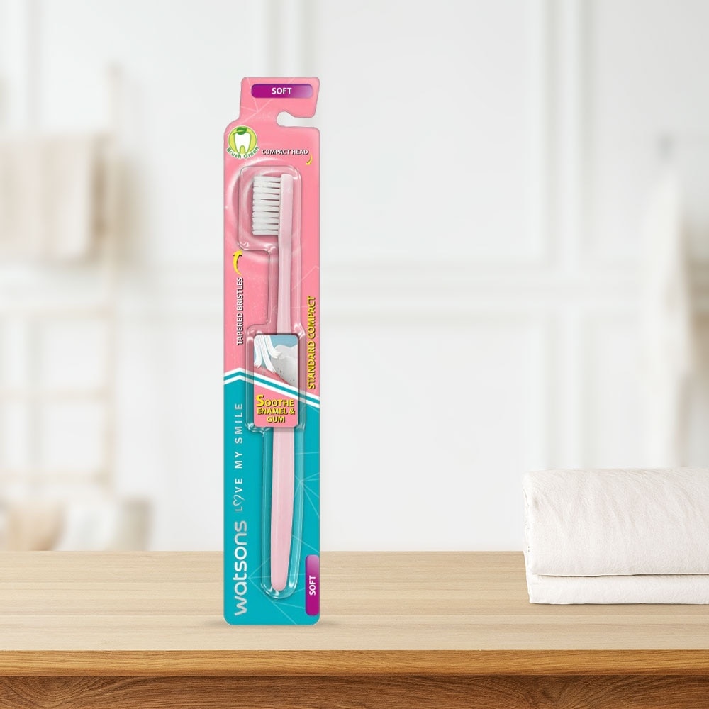 Bàn Chải Đánh Răng Watsons Standard Compact (Mềm) 1 Cái