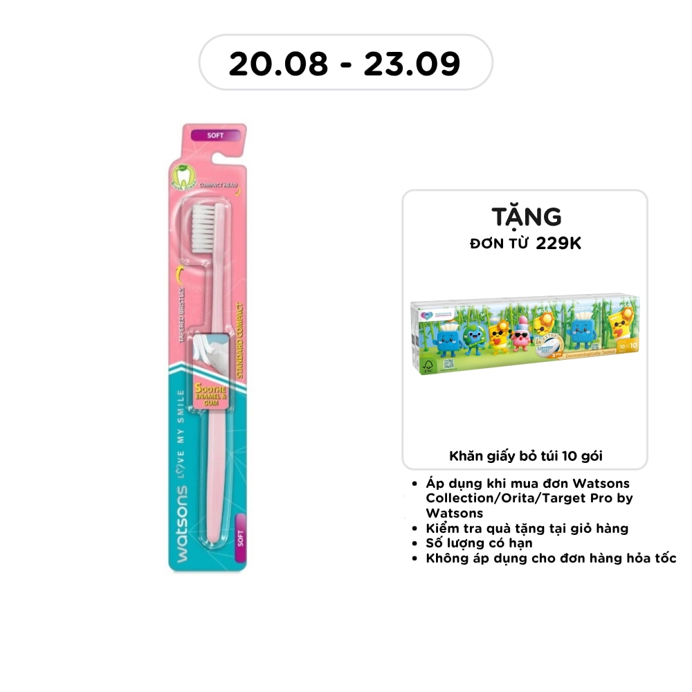 Bàn Chải Đánh Răng Watsons Standard Compact (Mềm) 1 Cái image
