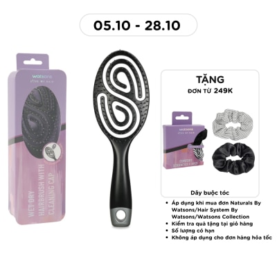 WATSONS Wet Dry Hair Brush With Cleaning Cap 1s image