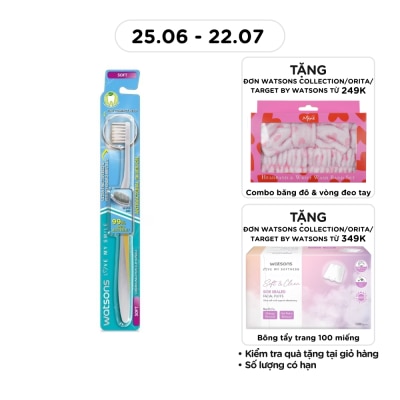 WATSONS - Bàn Chải Đánh Răng Watsons Antibacterial Silver Ion Toothbrush (Soft) 1s