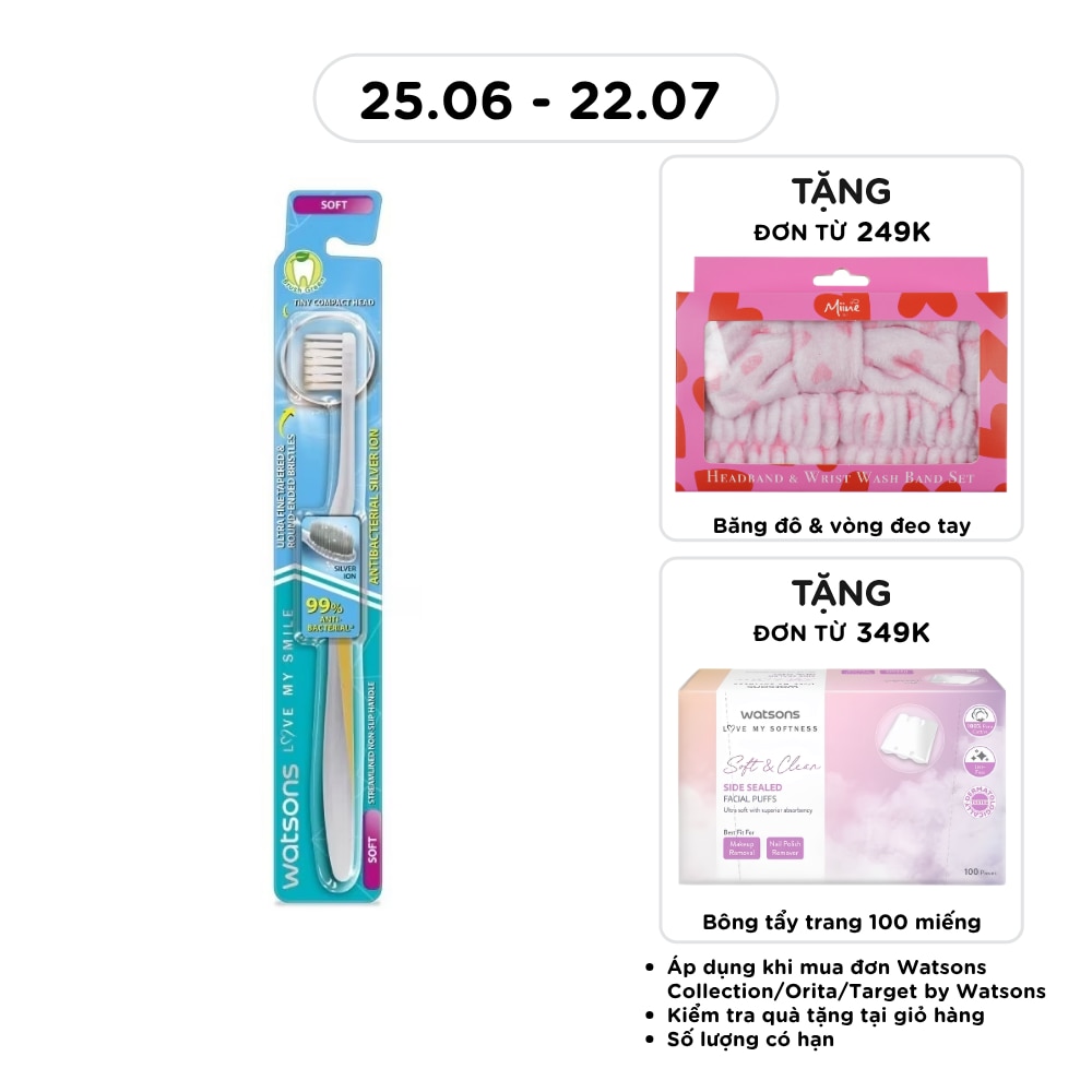 Antibacterial Silver Ion Toothbrush (Soft) 1s