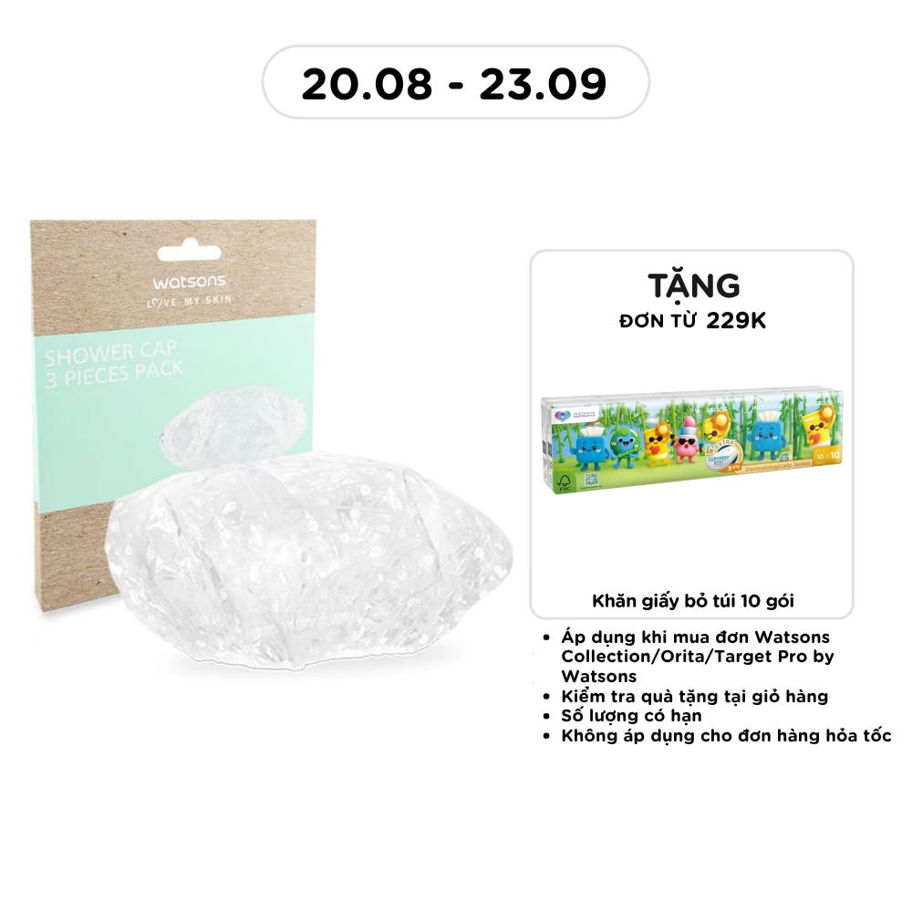 Mũ Tắm Watsons Shower Cap Pack 3s image