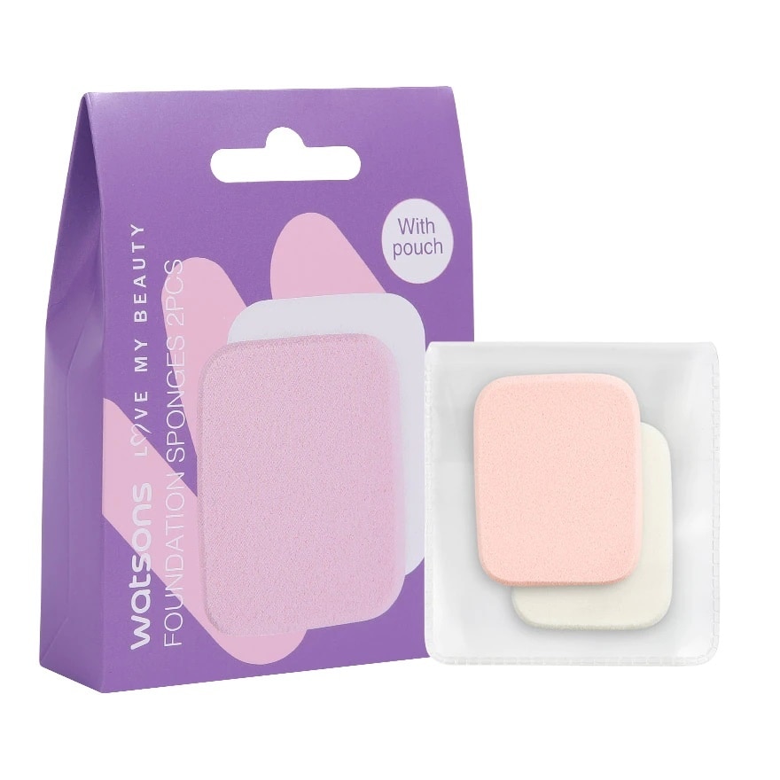 Bông Tán Kem Nền Watsons Foundation Sponges 2s