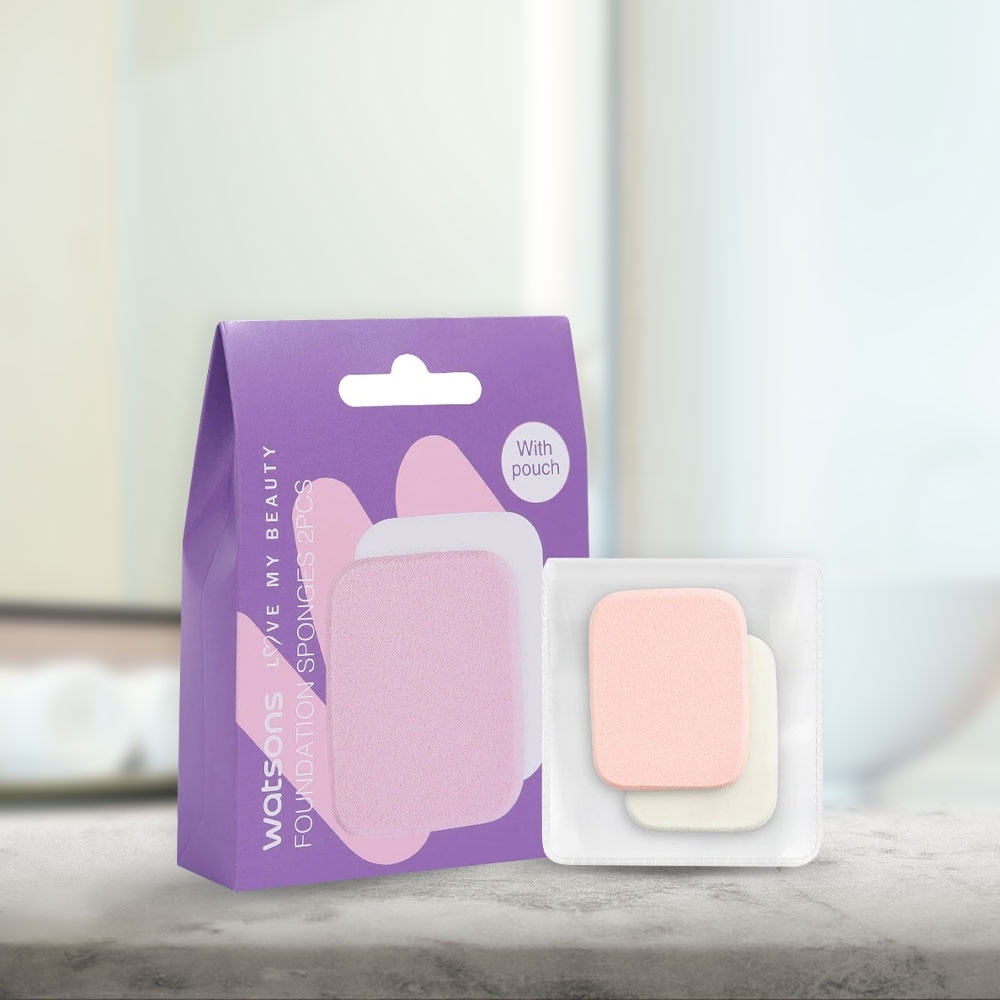 Bông Tán Kem Nền Watsons Foundation Sponges 2s