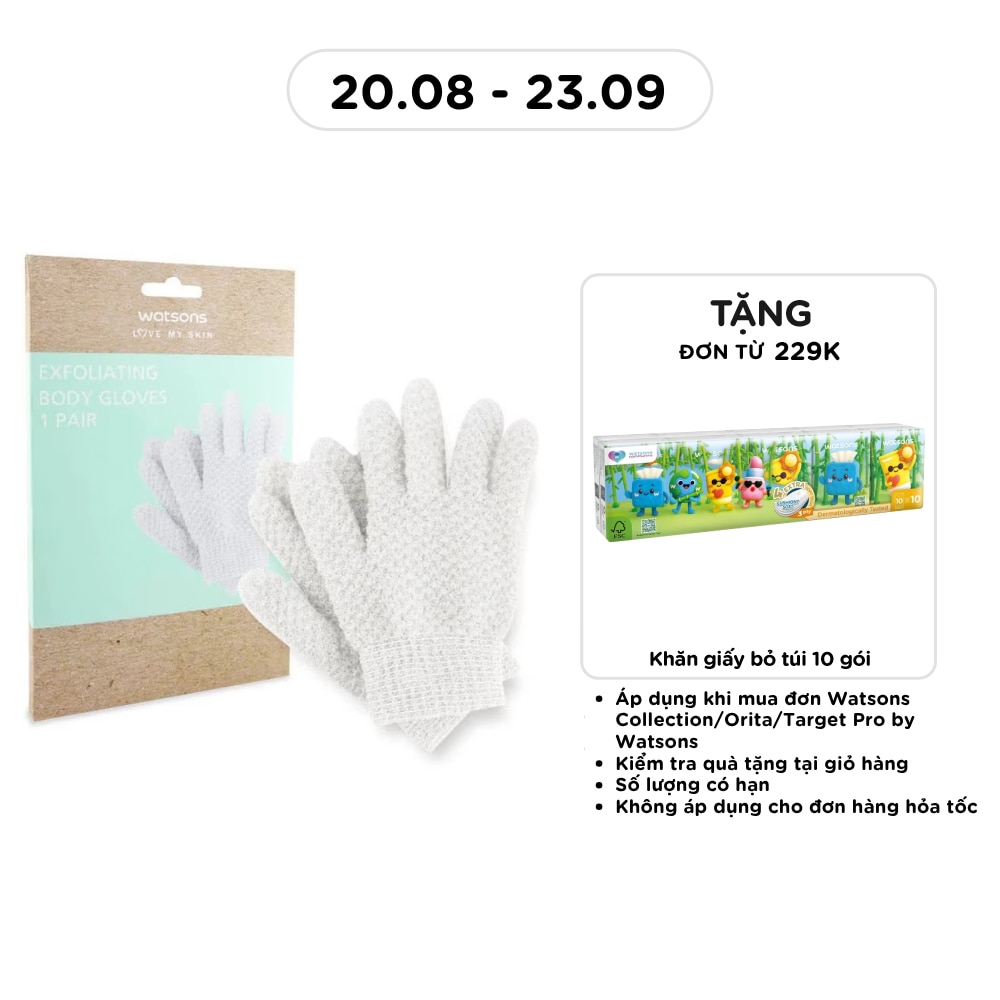Găng Tay Tắm Watsons Exfoliating Body Gloves 1 Pair image