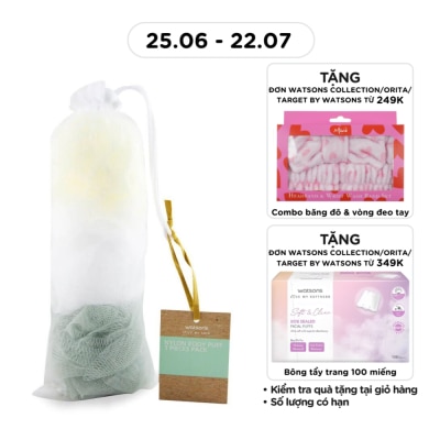 WATSONS - Bông Tắm Watsons Nylon Body Puff Pack 3s