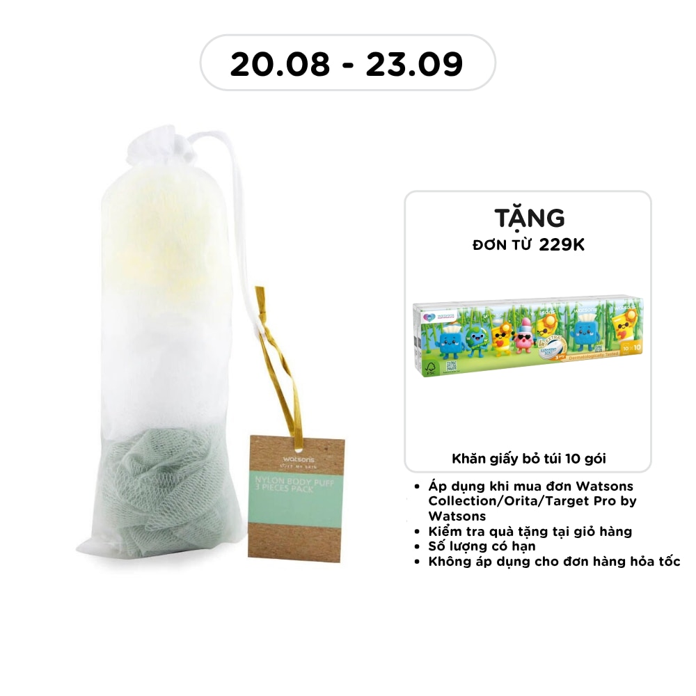 Bông Tắm Watsons Nylon Body Puff Pack 3s image
