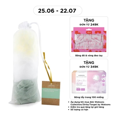 WATSONS - Nylon Body Puff Pack 3s
