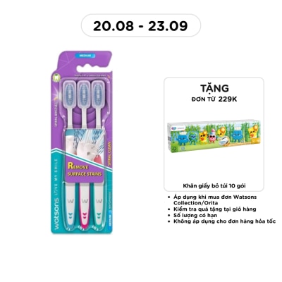 WATSONS - Spiral Clean Toothbrush (Medium) 3s image