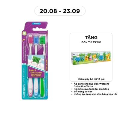 WATSONS - Triple Action Toothbrush (Medium) 3s image