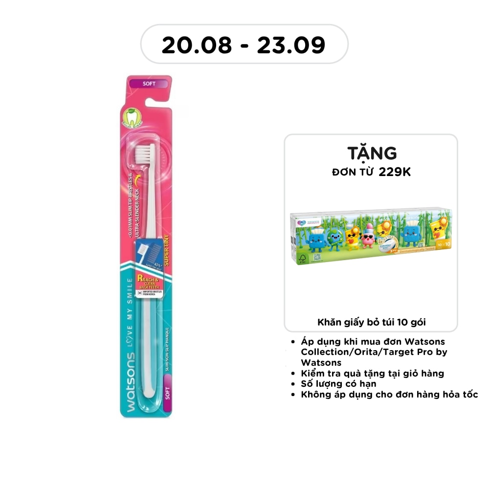 Bàn Chải Đánh Răng Watsons Super Tiny Toothbrush (Soft) 1s image