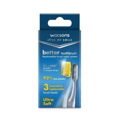 WATSONS Better Toothbrush Replaceable Brush Head System (Ultra Soft) 3pcs