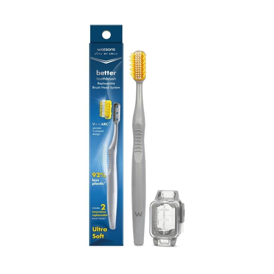 Watsons Better Toothbrush 1s with Replaceable Brush Heads 2pcs