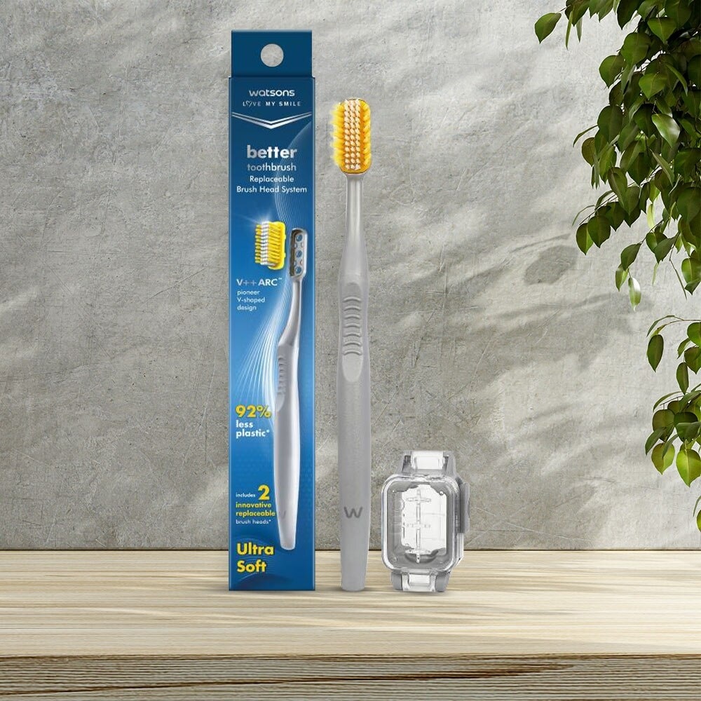 Watsons Better Toothbrush 1s with Replaceable Brush Heads 2pcs