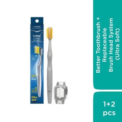 WATSONS Bàn Chải Đánh Răng Watsons Better Toothbrush 1s with Replaceable Brush Heads 2pcs