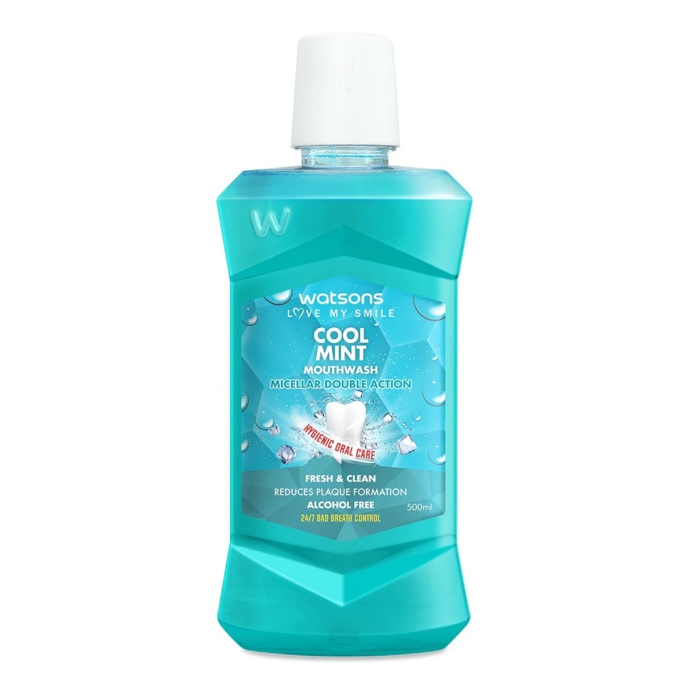 Nước Súc Miệng Watsons Cool Mint Mouthwash 500ml