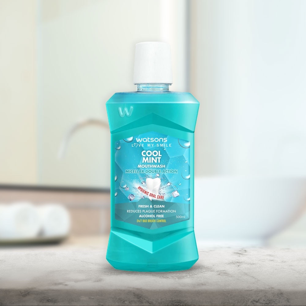 Nước Súc Miệng Watsons Cool Mint Mouthwash 500ml