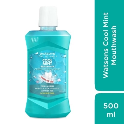 WATSONS Nước Súc Miệng Watsons Cool Mint Mouthwash 500ml