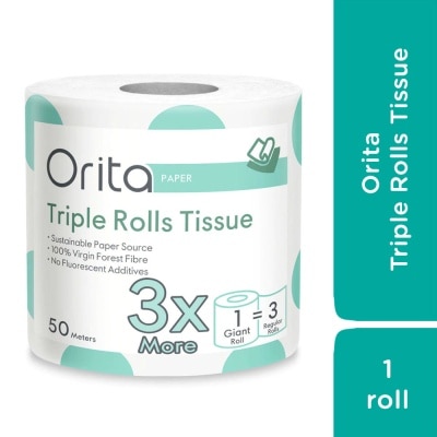 ORITA Giấy Cuộn Orita Triple Rolls Tissue 50meters/roll