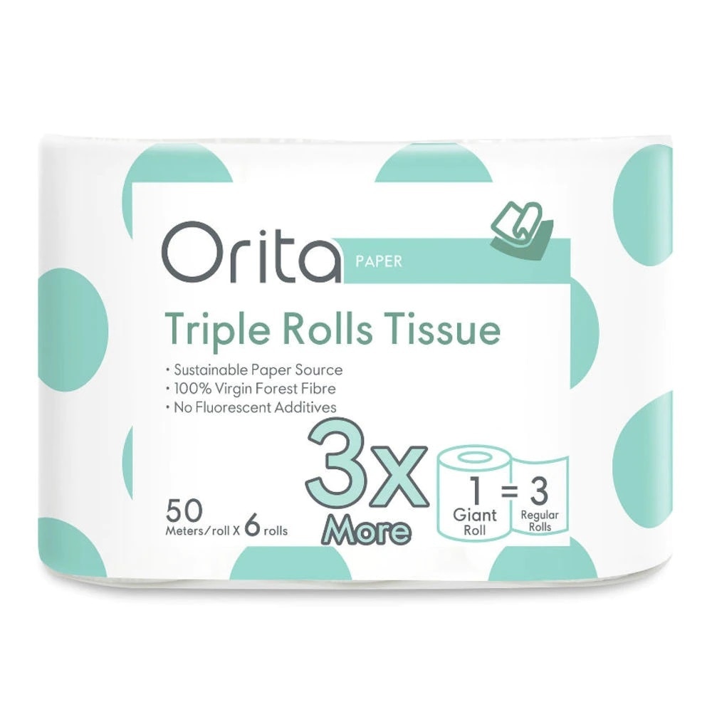 Giấy Cuộn Orita Triple Rolls Tissue 50meters Pack 6s