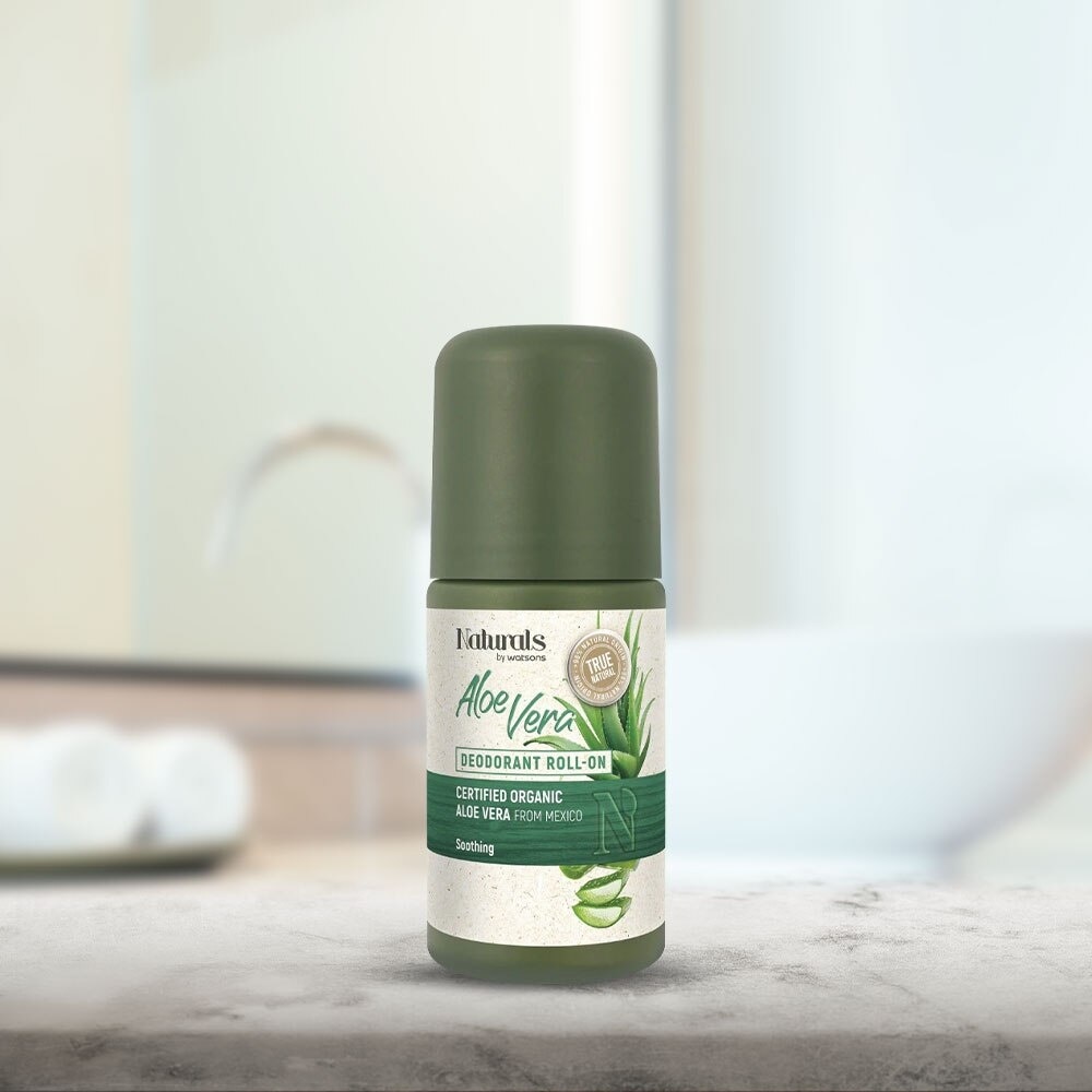 Lăn Khử Mùi Naturals By Watsons Chiết Xuất Lô Hội True Natural Aloe Vera Deodorant Roll-On 50ml