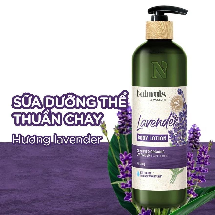 Sữa Dưỡng Thể Naturals By Watsons Hương Lavender True Natural Lavender Body Lotion 490ml