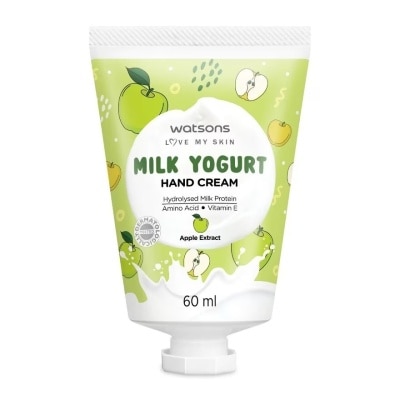 WATSONS Kem Dưỡng Tay Watsons Milk Yogurt Hương Táo Hand Cream Apple Extract 60ml