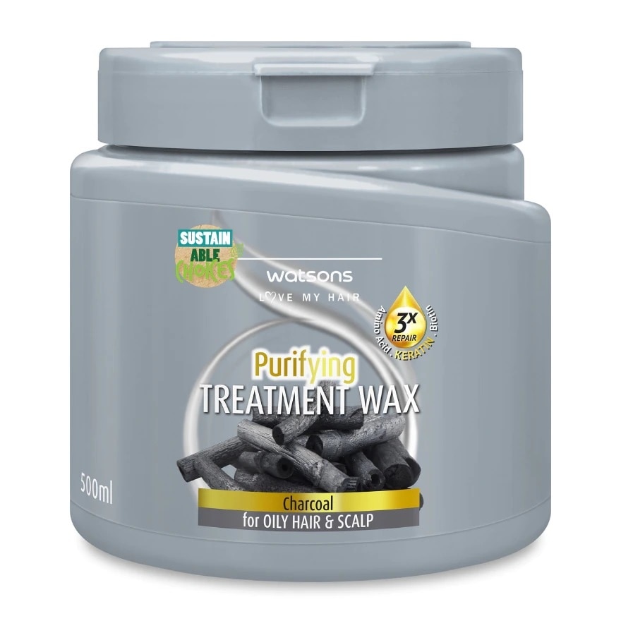 Treatment Wax Charcoal For Oily Hair Scalp 500ml