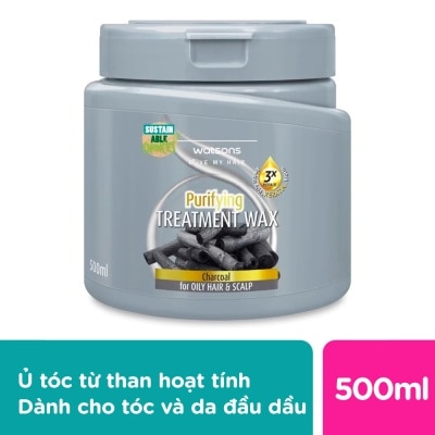 WATSONS Kem Ủ Tóc Watsons Treatment Wax Charcoal For Oily Hair Scalp 500ml