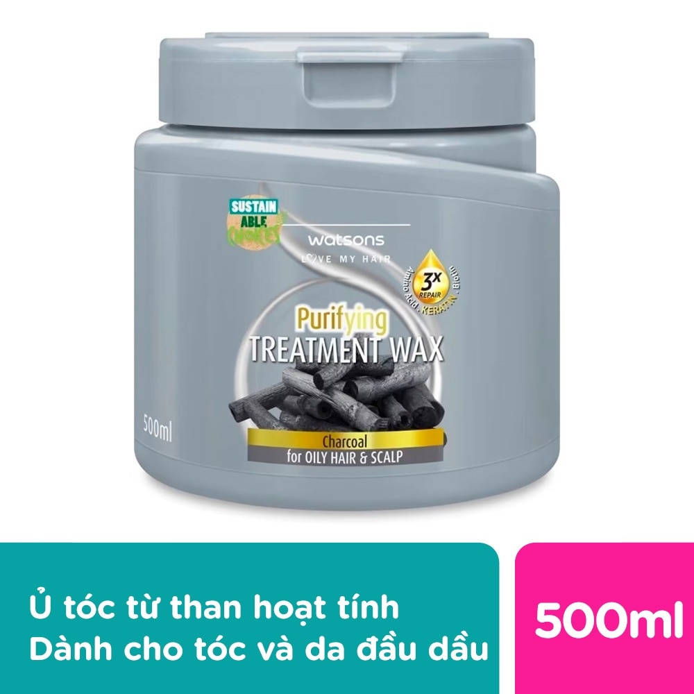 Treatment Wax Charcoal For Oily Hair Scalp 500ml