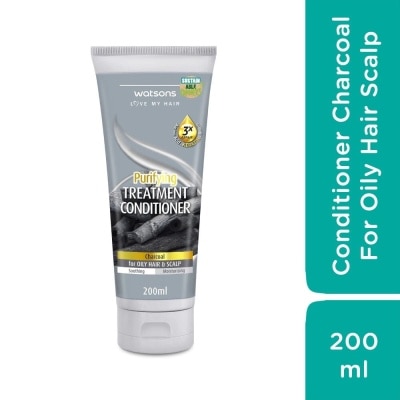 WATSONS Dầu Xả Watsons Treatment Conditioner Charcoal For Oily Hair Scalp 200ml