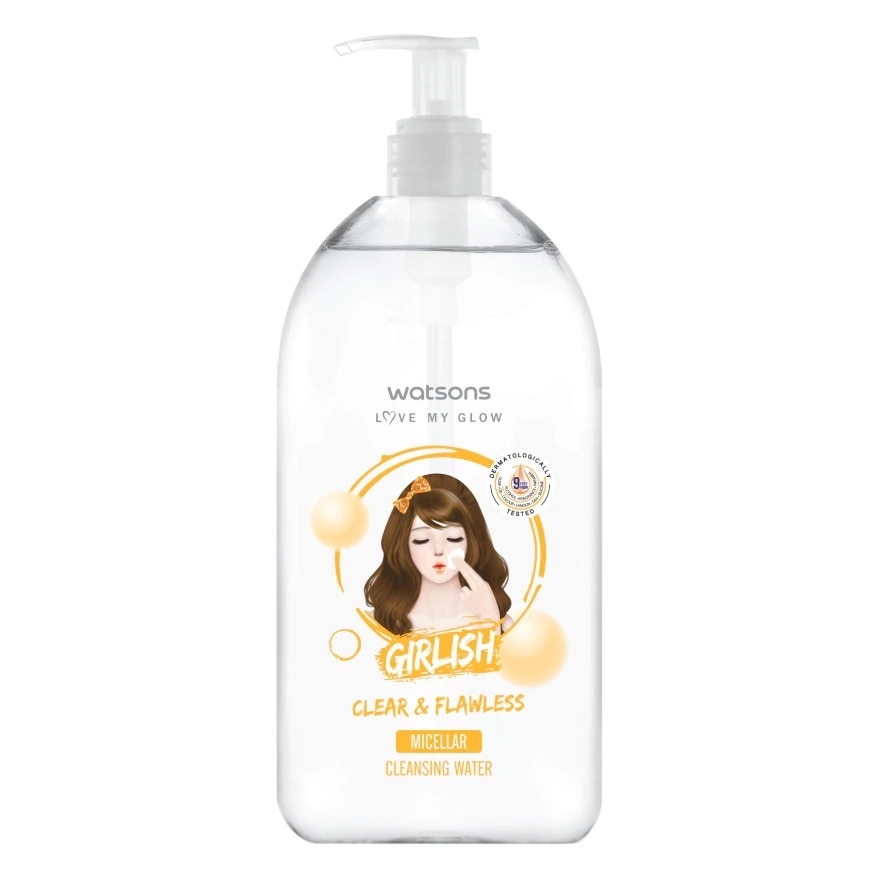 Nước Tẩy Trang Watsons Girlish Làm Sáng Da & Mềm Mại 485ml