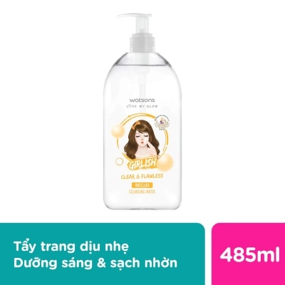 WATSONS Girlish Clear Flawless Micellar Cleansing Water 485ml