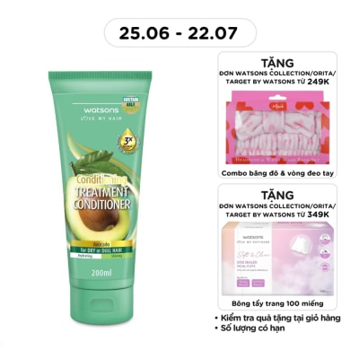 WATSONS - Dầu Xả Watsons Chiết Xuất Từ Quả Bơ 200ml