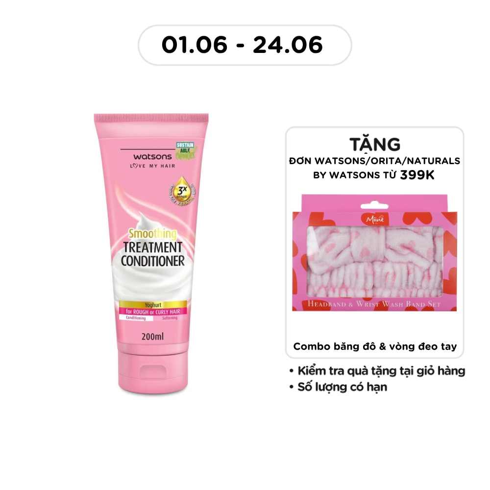 Dầu Xả Watsons Chiết Xuất Từ Sữa Chua 200ml