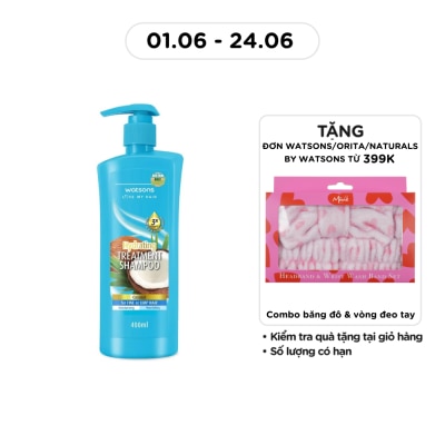 WATSONS - Dầu Gội Watsons Dưỡng Ẩm Hương Dừa 400ml