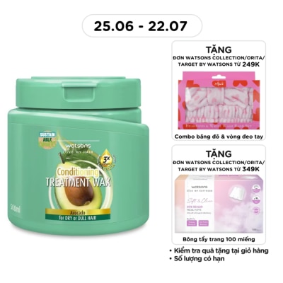 WATSONS - Kem Ủ Tóc Watsons Chiết Xuất Quả Bơ 500ml