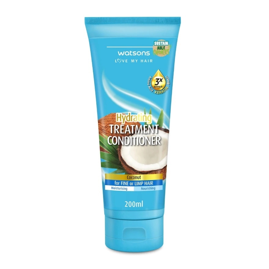 Dầu Xả Watsons Giúp Dưỡng Ẩm Tóc Hương Dừa 200ml