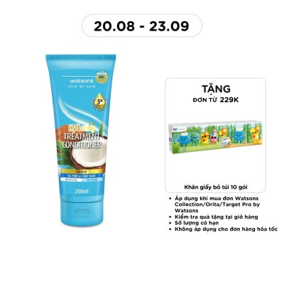WATSONS - Dầu Xả Watsons Giúp Dưỡng Ẩm Tóc Hương Dừa 200ml image