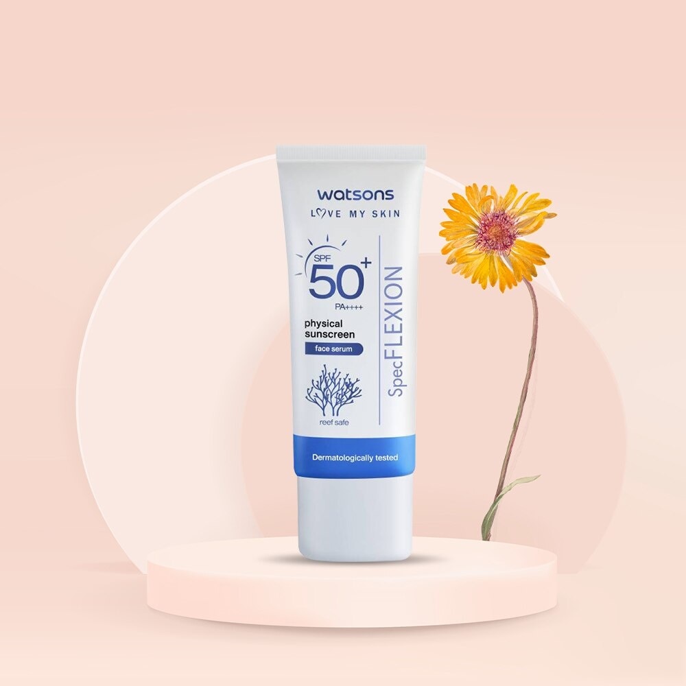 Tinh Chất Chống Nắng Watsons Physical Sunscreen Face Serum SPF50+ Pa++++ 30ml