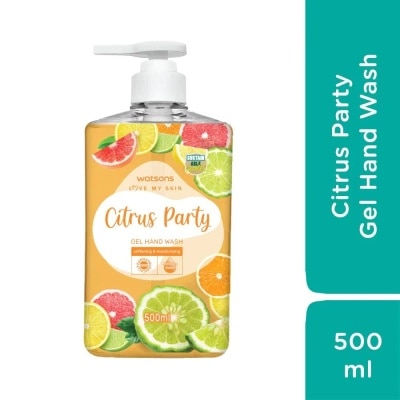 WATSONS Gel Rửa Tay Watsons Love My Skin Citrus Party Gel Hand Wash 500ml