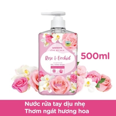 WATSONS Love My Skin Rose Orchid Scented Gel Hand Wash 500ml