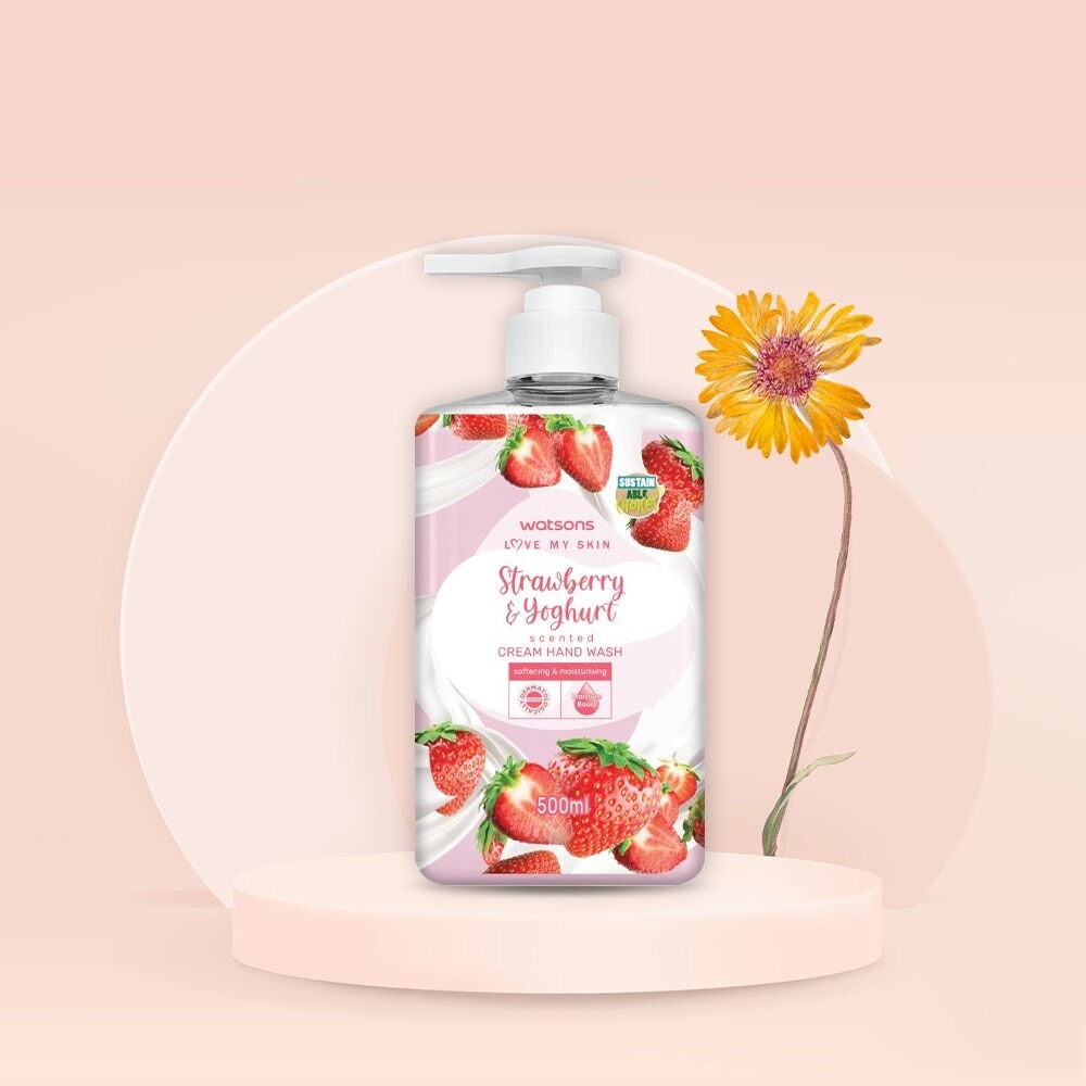 Love My Skin Strawberry Yoghurt Scented Cream Hand Wash 500ml