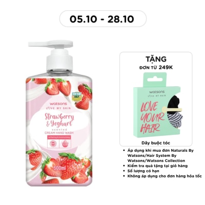 WATSONS Love My Skin Strawberry Yoghurt Scented Cream Hand Wash 500ml image