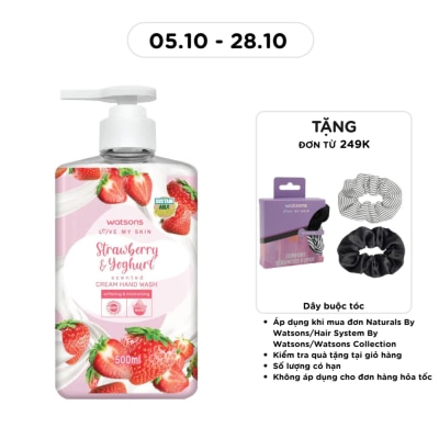 WATSONS Love My Skin Strawberry Yoghurt Scented Cream Hand Wash 500ml image