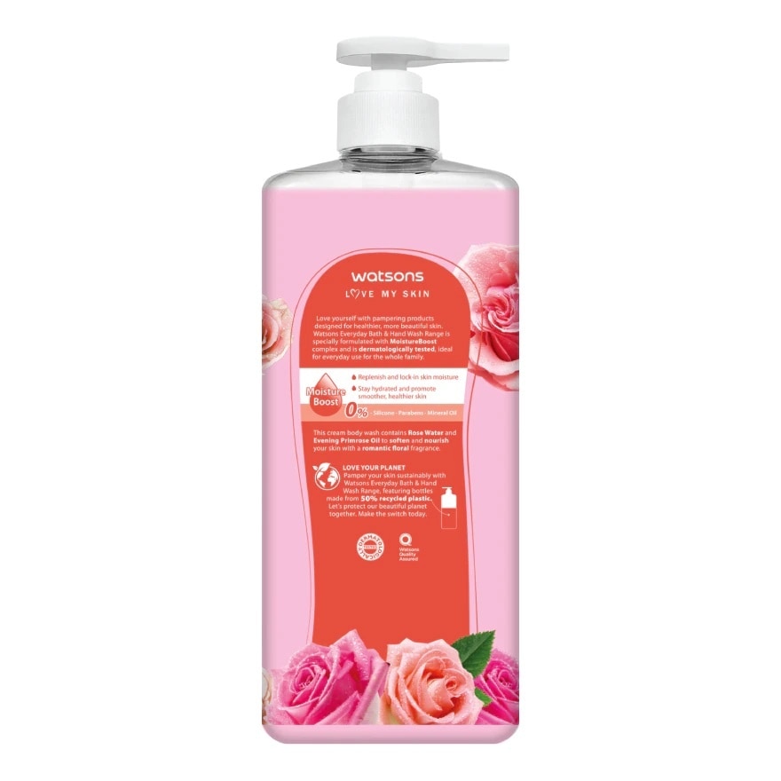 Kem Tắm Watsons Love My Skin Softening Cream Body Wash 700ml