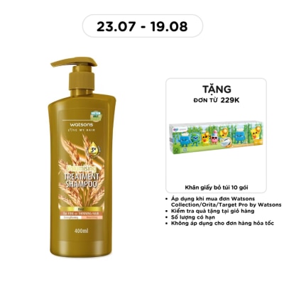 WATSONS - Dầu Gội Watsons Treatment Shampoo Beer For Fine Or Thinning Hair 400ml image