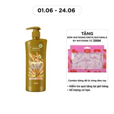 WATSONS - Dầu Gội Watsons Treatment Shampoo Beer For Fine Or Thinning Hair 400ml